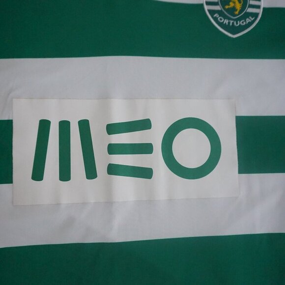 Macron Sporting Portugal Green White M14 Home Shirt Soccer Football Jersey 3XL - Picture 8 of 12